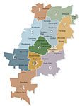 Johannesburg region map with names